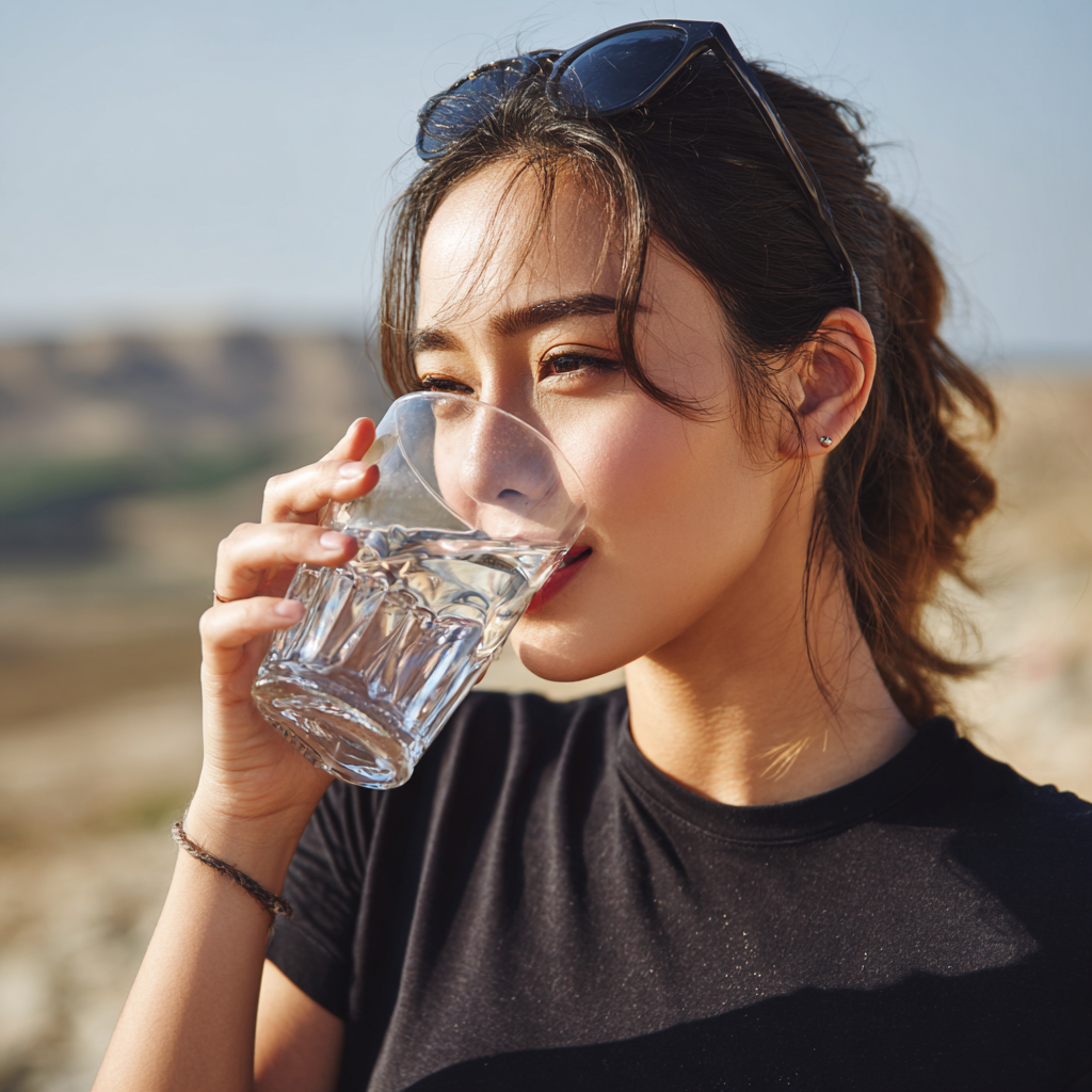 Happy elderly Kazakh man preparing a nutritious meal with fresh vegetables and lean proteins in a bright kitchen